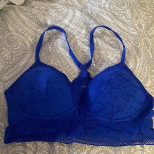 Victoria’s Secret lace bralette, dark blue, size L